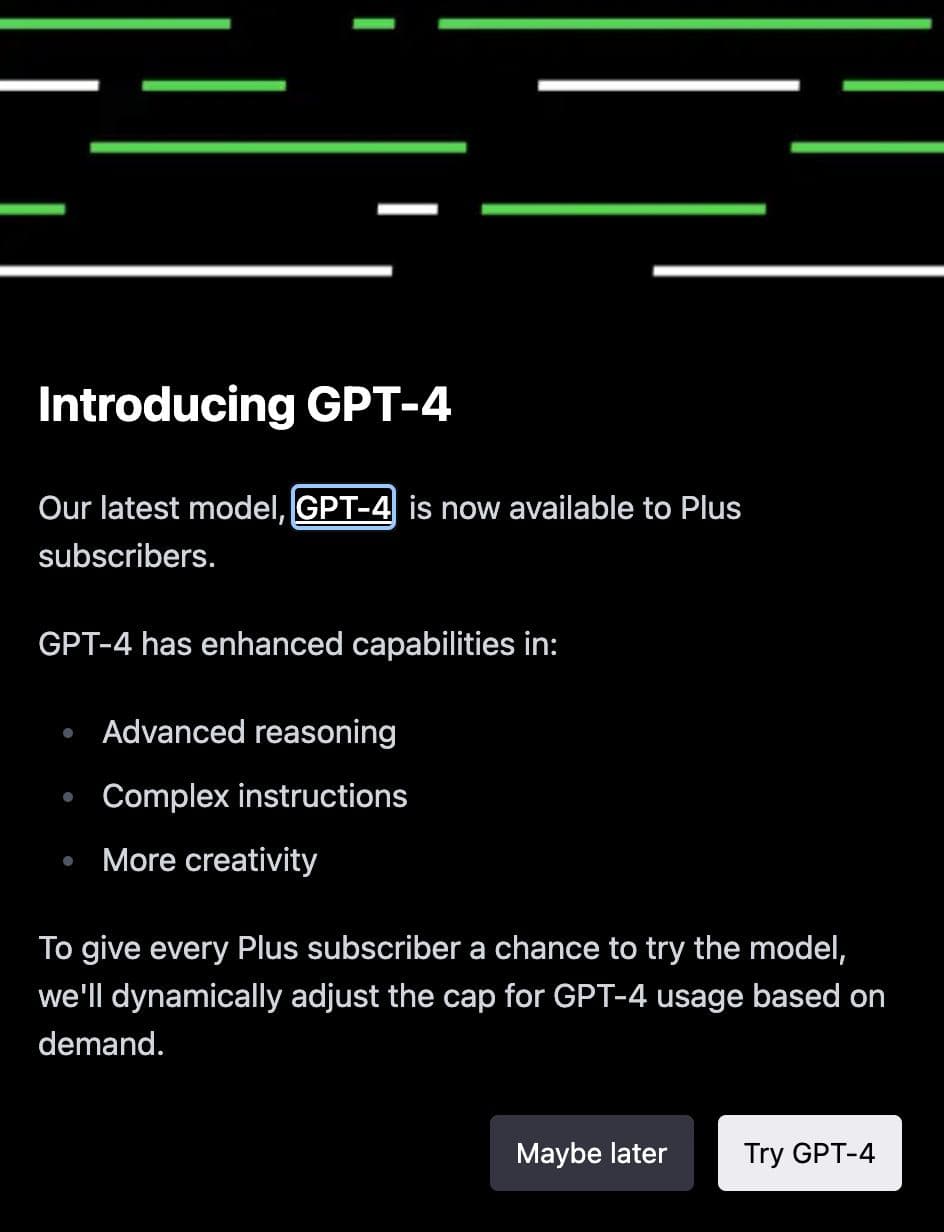 GPT-4 доступен для подписчиков ChatGPT Plus — illustration