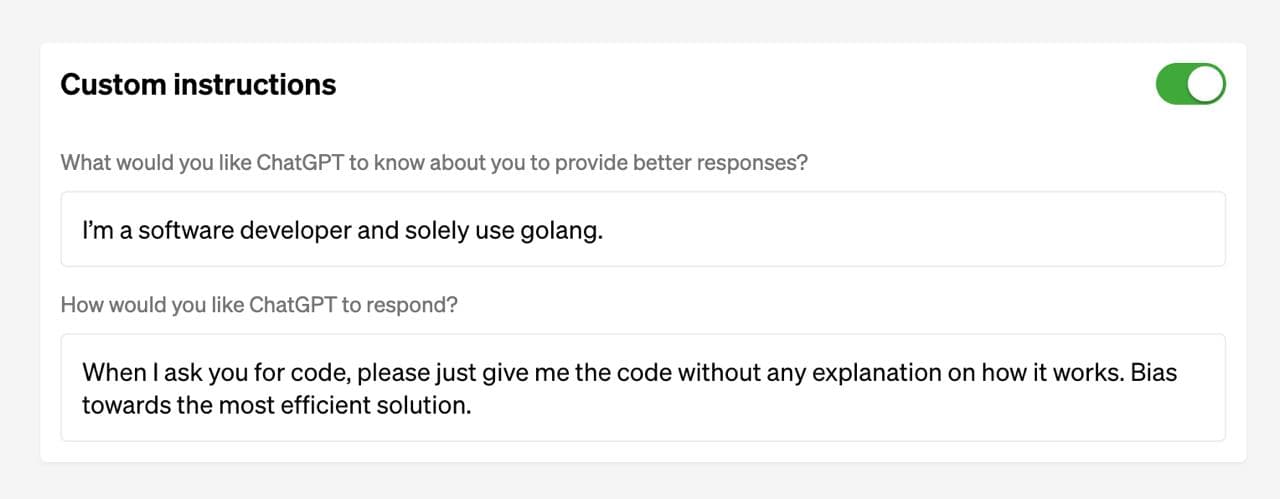 New Custom Instructions Feature in ChatGPT — illustration