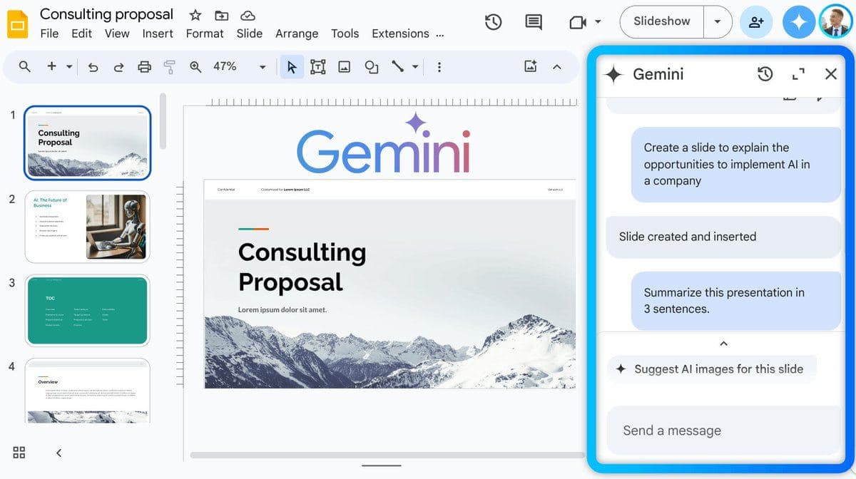 AI in Google Slides: Automating Presentation Creation — illustration