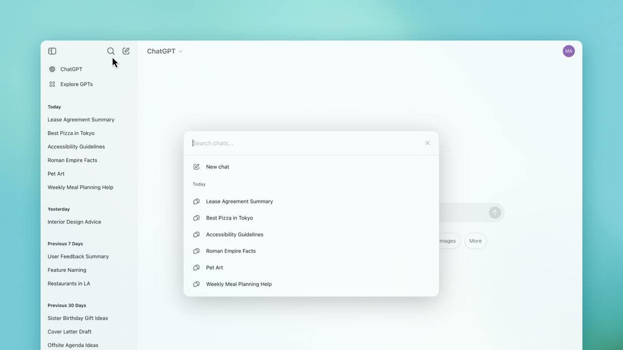 OpenAI Rolls Out Feature for Searching Previous Chats — illustration