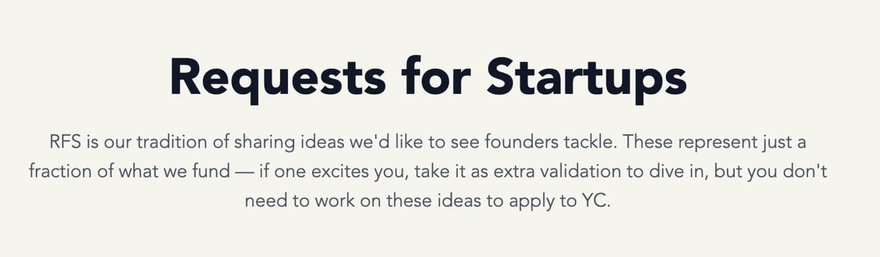 New RFS from Y Combinator: Where the Future is Heading — illustration