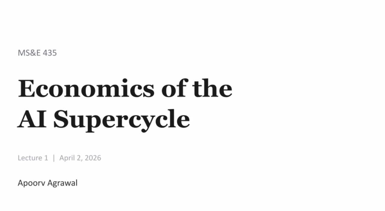 Watching Stanford Lectures: Economics of the AI Supercycle Together — illustration