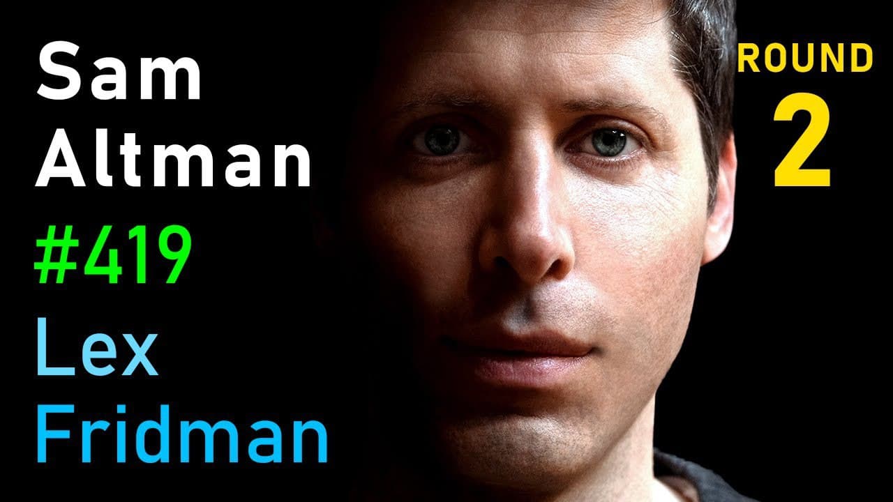 Sam Altman on the Lex Fridman Podcast — illustration