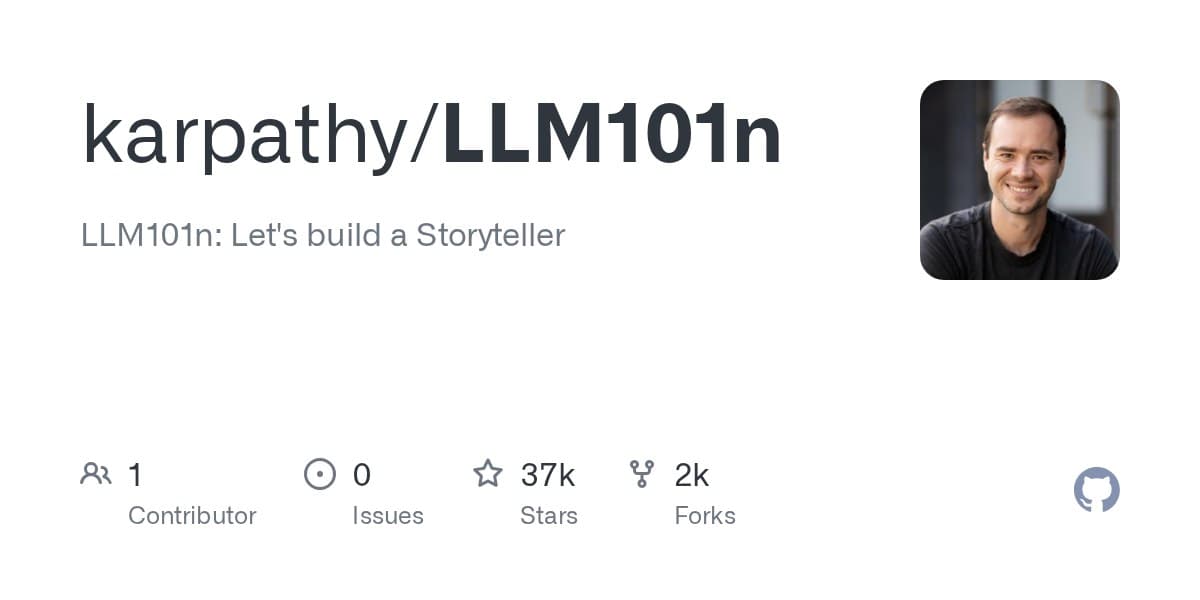 LLM101n Course by Andrej Karpathy — illustration
